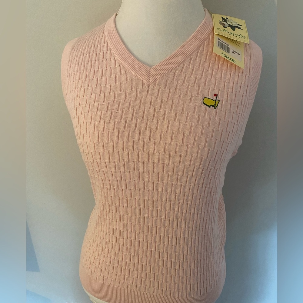 Masters Magnolia Collection Light Pink Sweater Vest Large